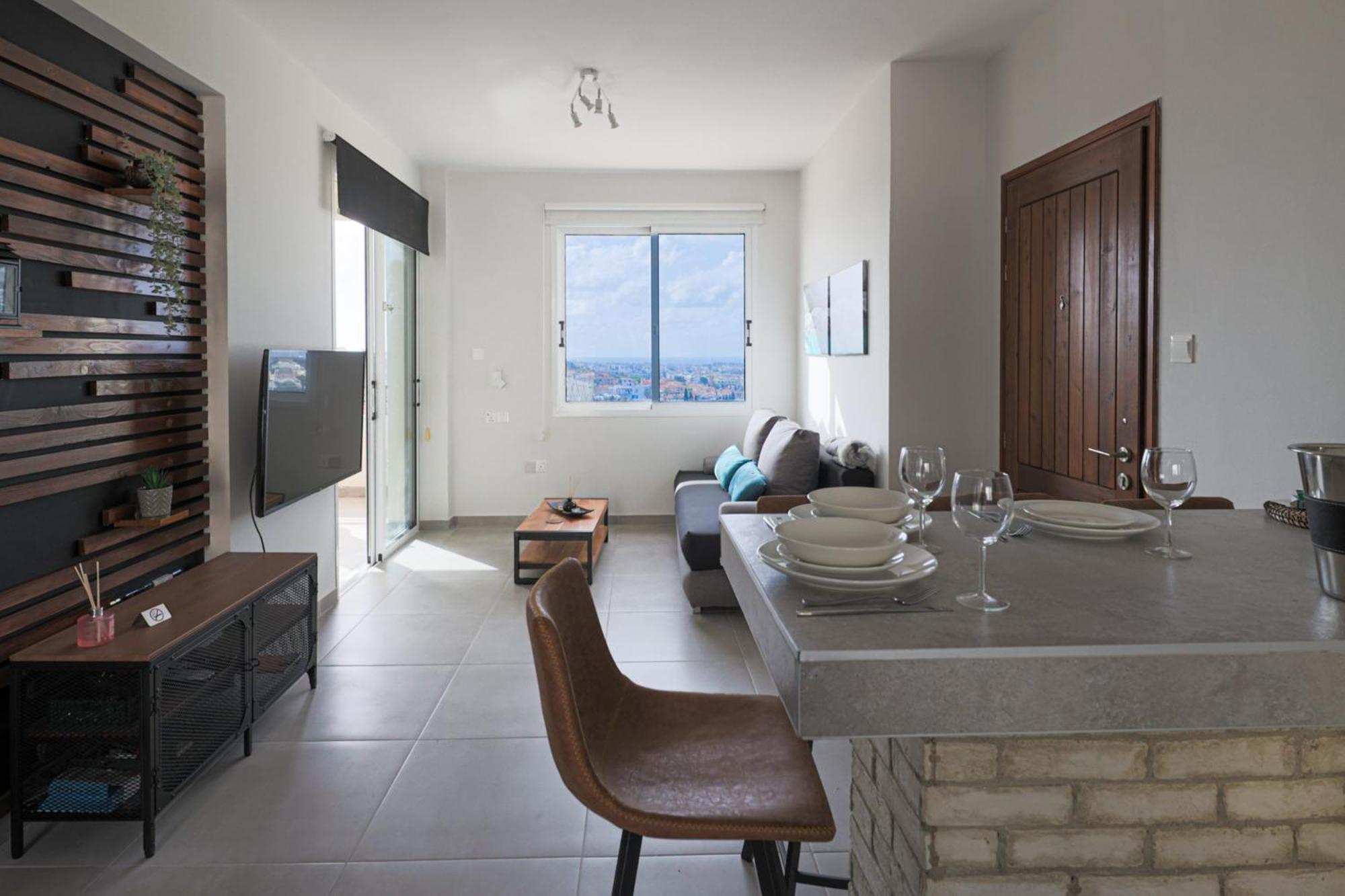 Eden Blue-Horizon 1B, Paphos, Sea View, Pool Apartman Konia Kültér fotó