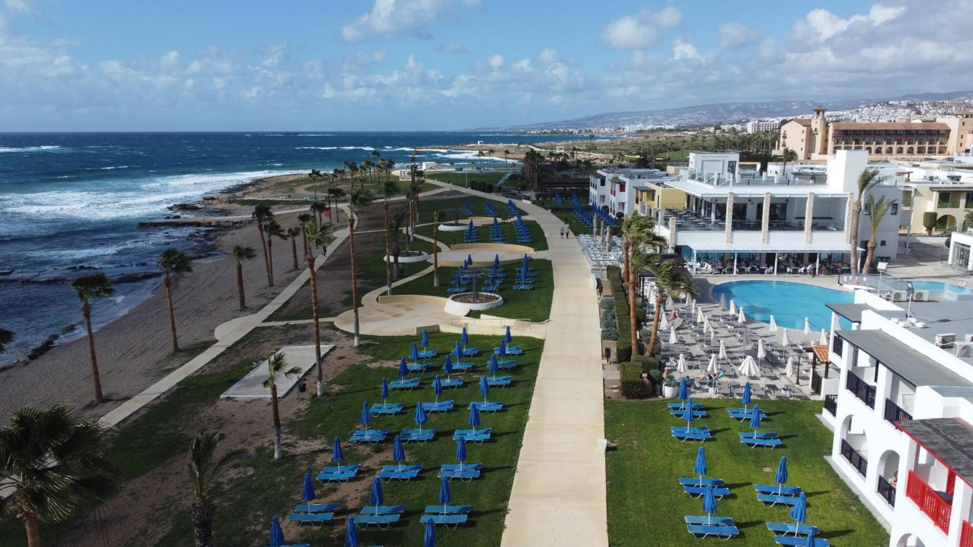 Eden Blue-Horizon 1B, Paphos, Sea View, Pool Apartman Konia Kültér fotó